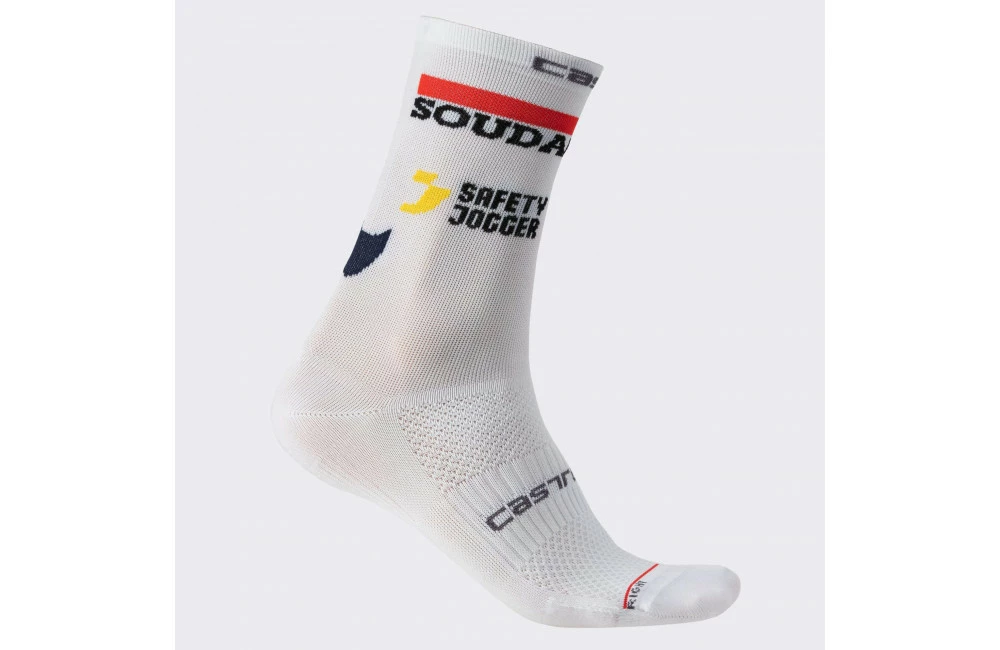 Castelli SOUDAL QUICK-STEP Chaussettes Vélo Rosso Corsa Pro 15 Blanc 2023 3 Castelli SOUDAL QUICK-STEP Chaussettes Vélo Rosso Corsa Pro 15 Blanc 2023