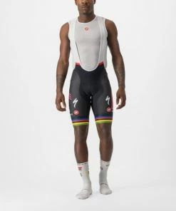 Castelli SOUDAL QUICK-STEP Cuissard à Bretelles Vélo Homme Competizione Champion Du Monde 2023