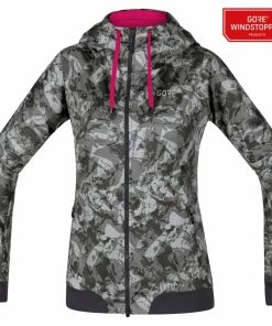 La Veste à Capuche Femme Gore Wear C5 Windstopper Trail Sur Cyclable